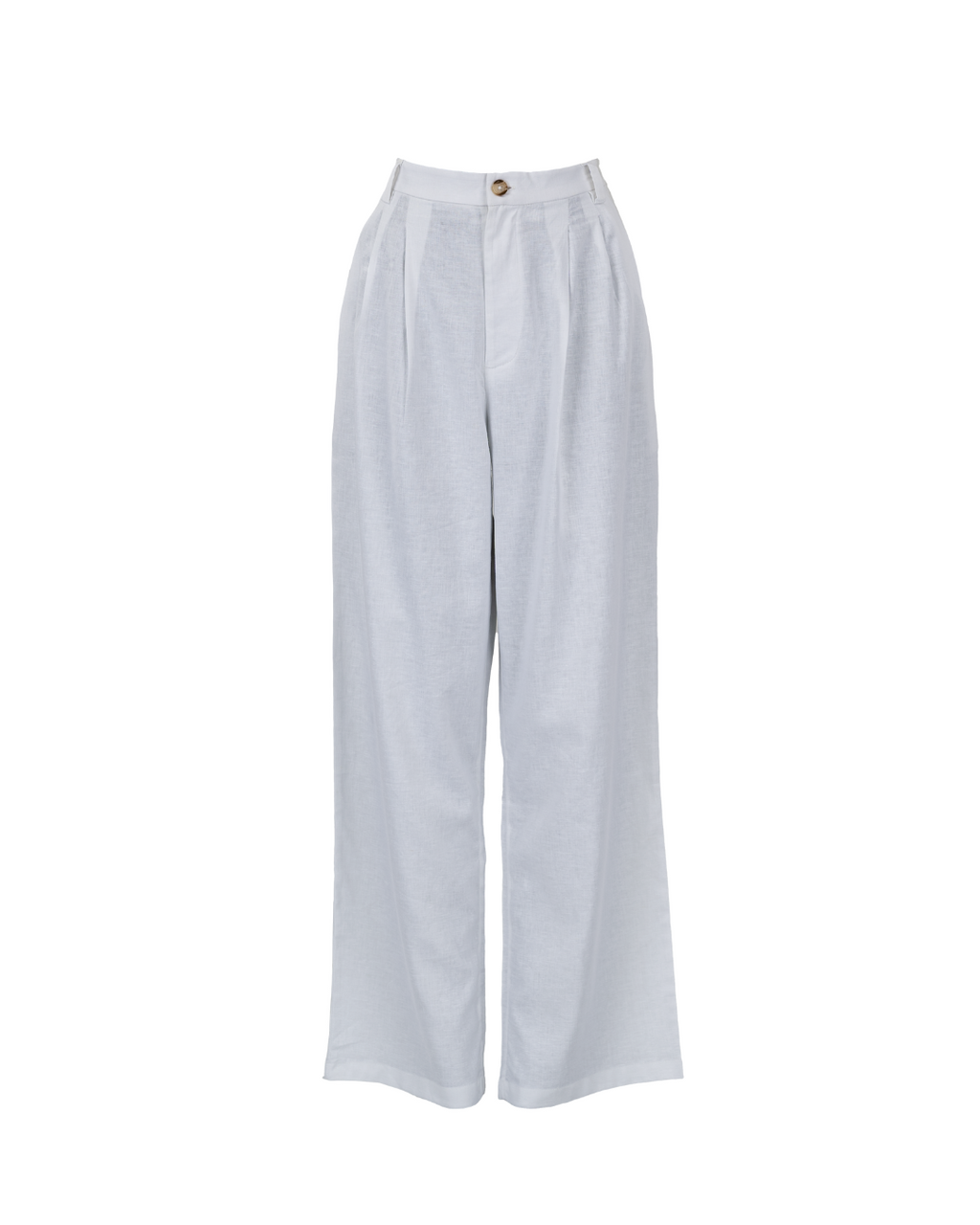 High-rise pleated pants in white - CO